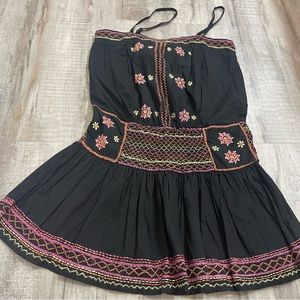 Dean Alan Black Embroidered Dress Size XS